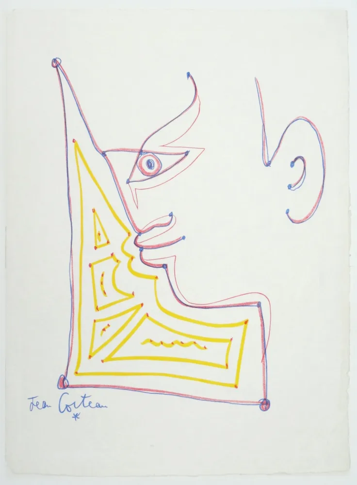 石版画 Cocteau - Profil