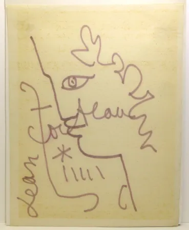 无技术 Cocteau - Profil d'Ephèbe. Dessin