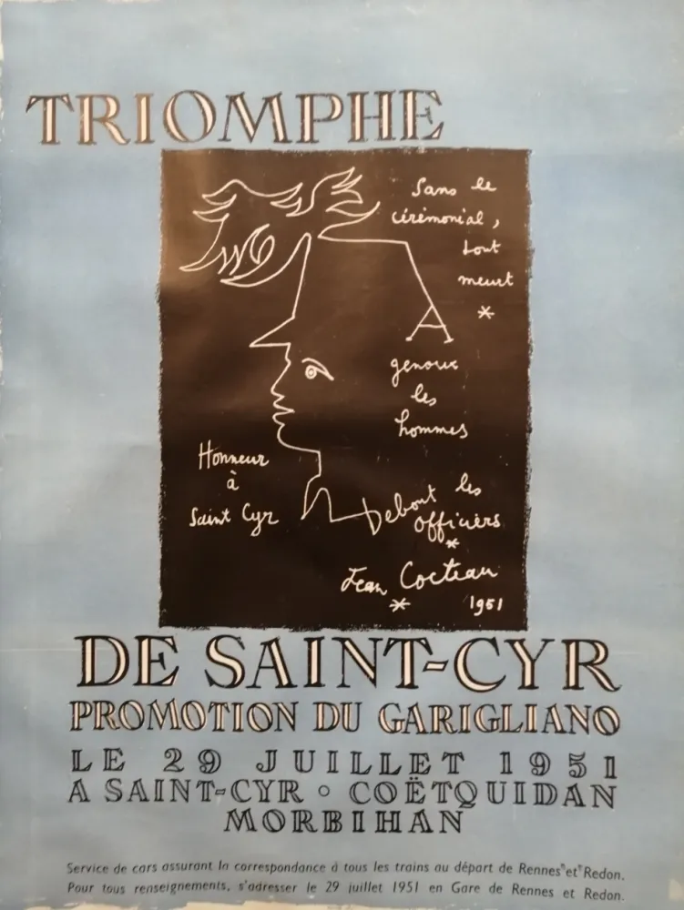 海报 Cocteau - Triomphe de Saint Cyr - Promotion du Garigliano -