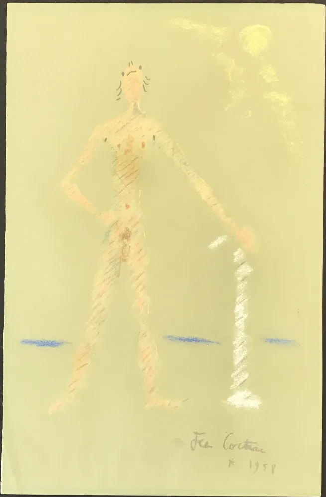 无技术 Cocteau - Un Personnage Debout et Nu (A Nude Standing Figure)