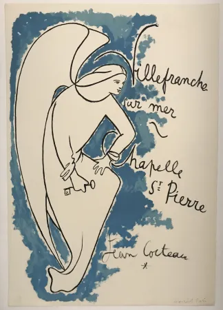 石版画 Cocteau - Villefranche sur mer - Chapelle St. Pierre