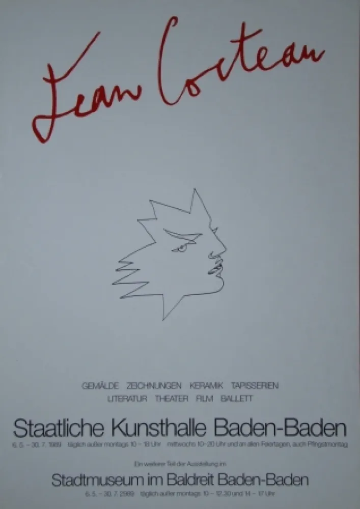 海报 Cocteau - Visage