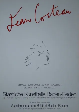 海报 Cocteau - Visage