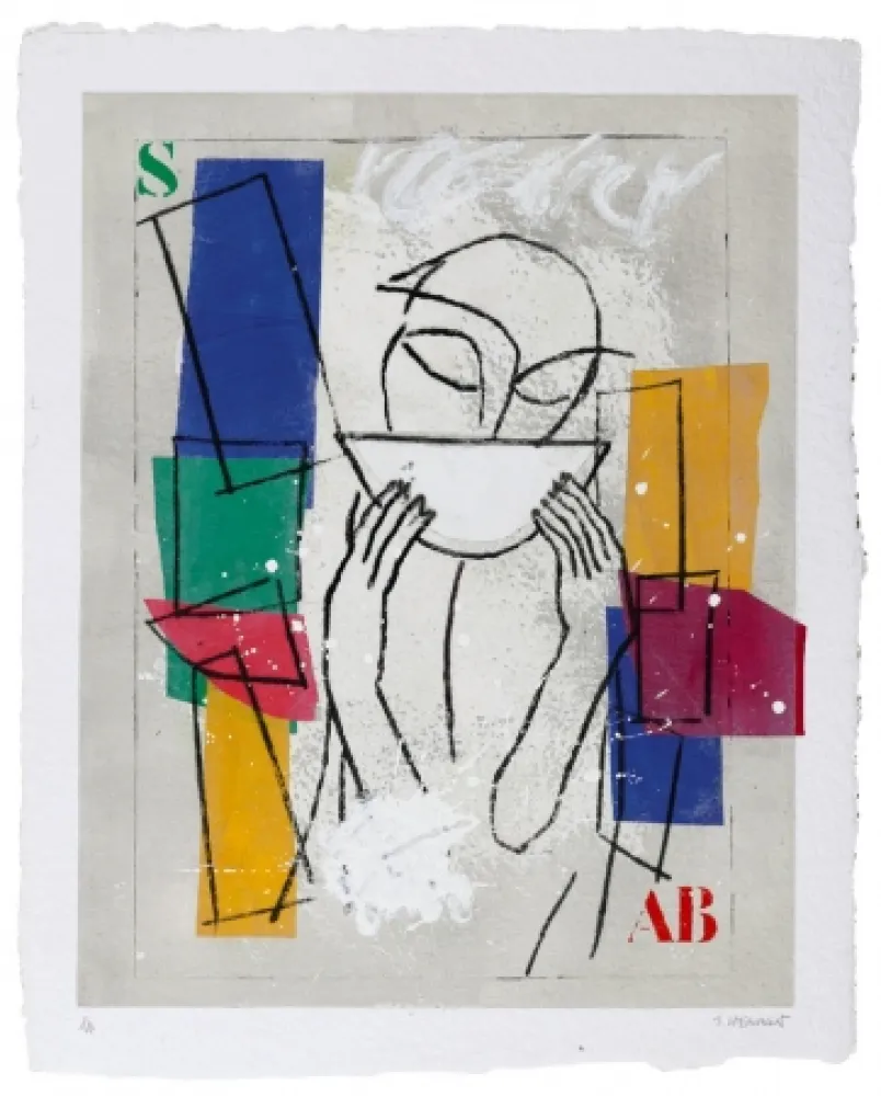 金刚砂版画 Coignard - Buveuse