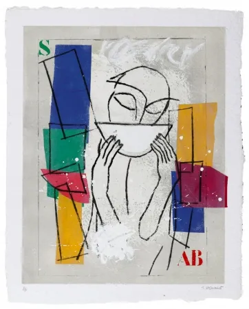 金刚砂版画 Coignard - Buveuse