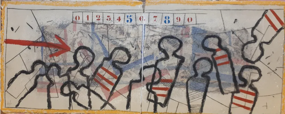 金刚砂版画 Coignard - C les quilles, beige