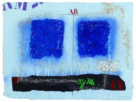 金刚砂版画 Coignard - Deux bleus et noir