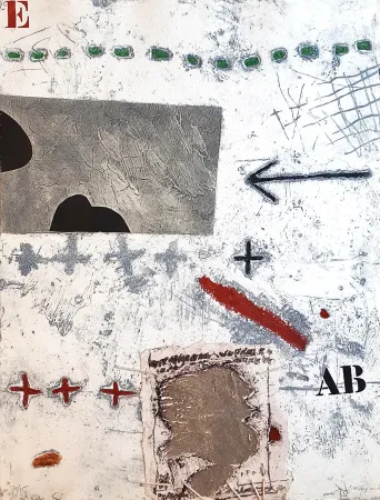 金刚砂版画 Coignard - En Trompe-L`oeil, Tête en ab.