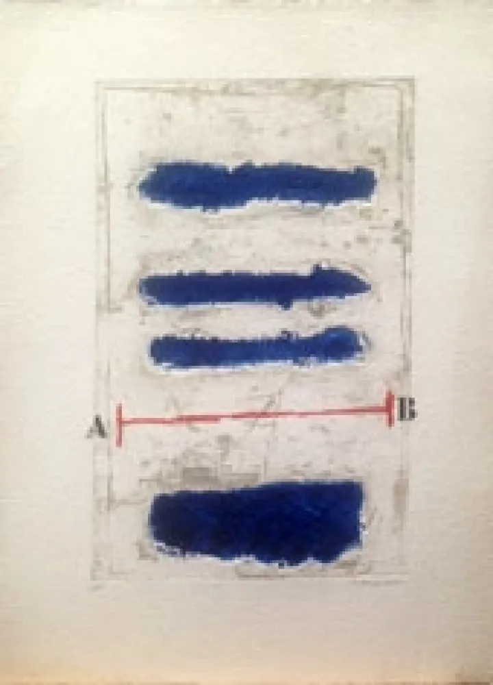 金刚砂版画 Coignard - Horizontales bleues