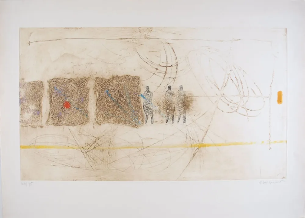 金刚砂版画 Coignard - Les Prisonniers