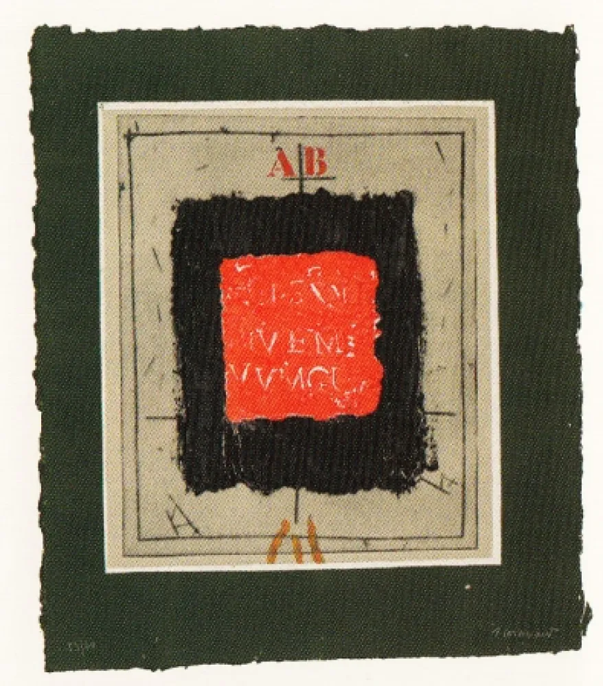 金刚砂版画 Coignard - Lettres Blancs