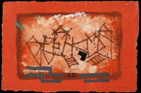 金刚砂版画 Coignard - Paysage rouge