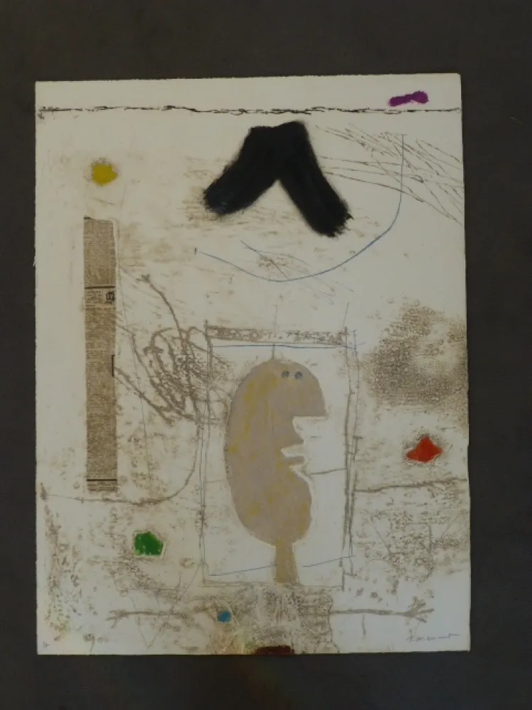 金刚砂版画 Coignard - Personnage de profil