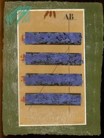 版画 Coignard - Quatre Horizontales