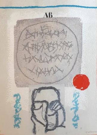 金刚砂版画 Coignard - Tête et rouge