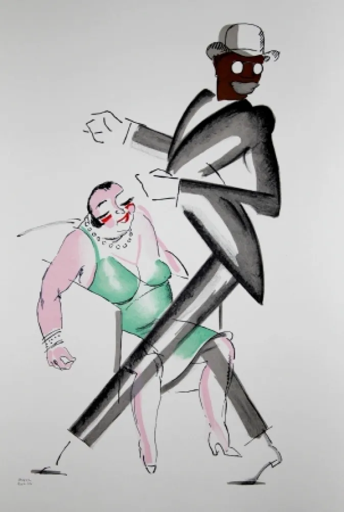 石版画 Colin - LE TUMULTE NOIR / BLACK THUNDER - 1927