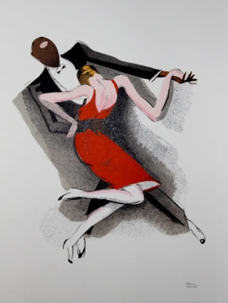 石版画 Colin - LE TUMULTE NOIR / BLACK THUNDER - 1927