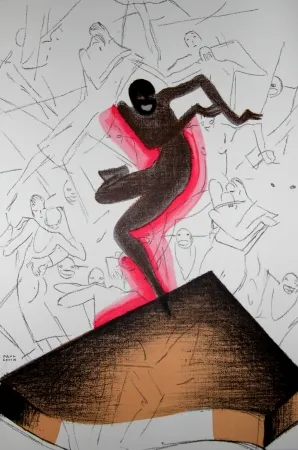 石版画 Colin - LE TUMULTE NOIR / BLACK THUNDER - Joséphine Baker - 1927