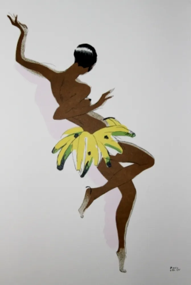 石版画 Colin - LE TUMULTE NOIR / BLACK THUNDER - Joséphine Baker - 1927