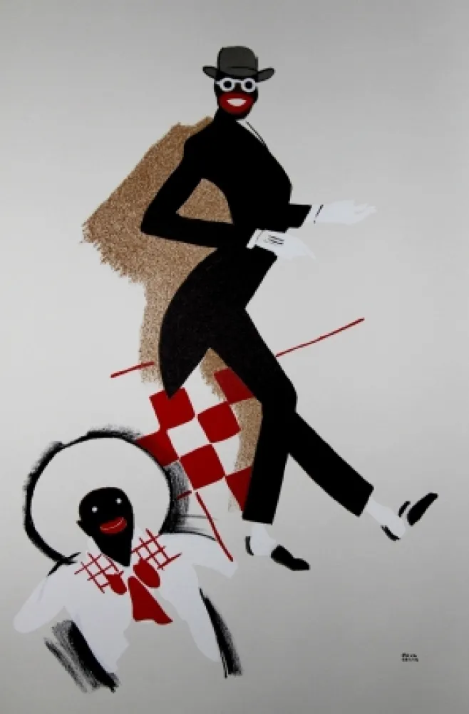 石版画 Colin - LE TUMULTE NOIR / BLACK THUNDER - Joséphine Baker - 1927