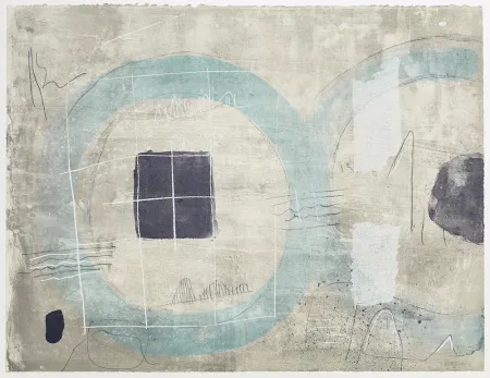 石版画 Coll - Cercle Blue