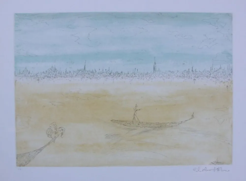 蚀刻版画 Colombotto Rosso - Senza titolo