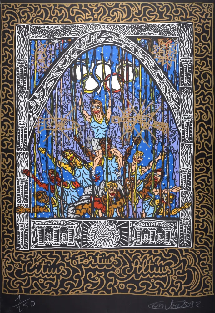 石版画 Combas - Citius, Altius, Fortius