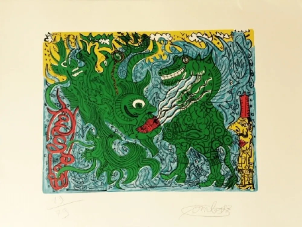 石版画 Combas - Sans titre, 1997