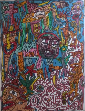 石版画 Combas - Sans titre