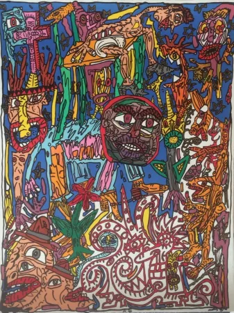 石版画 Combas - Sans titre