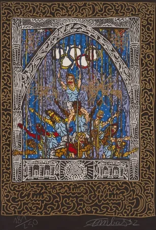 石版画 Combas - Suite Olympic