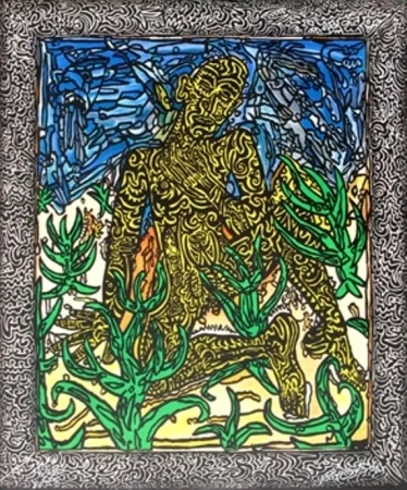 石版画 Combas - The Yellow Man