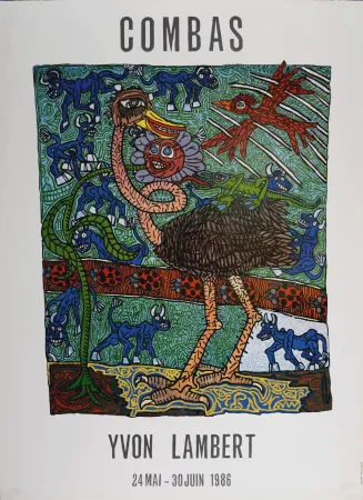 石版画 Combas - Yvon Lambert, 1986
