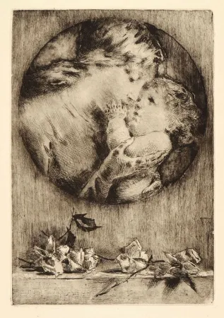 蚀刻版画 Conconi - AMOR MATERNO