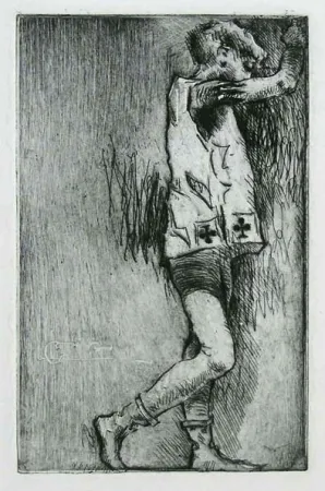 版画 Conconi - FANTE DI FIORI ( The knave of clubs ) 