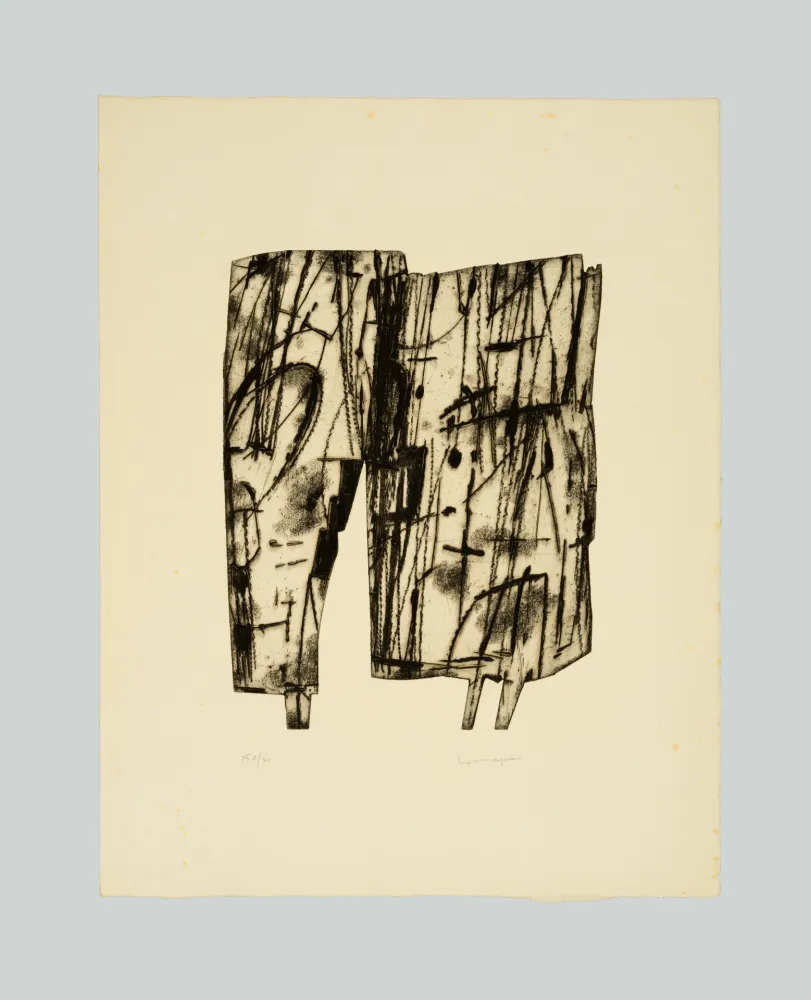 版画 Consagra - Composizione