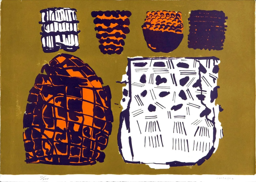 石版画 Consagra - Composizione