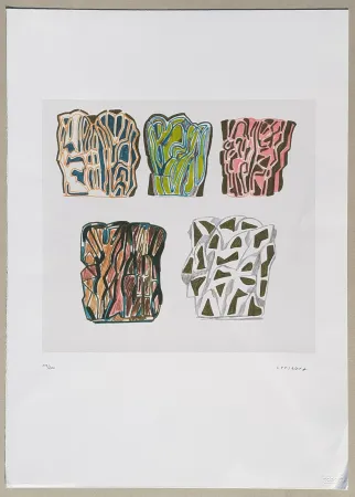 石版画 Consagra - Composizione