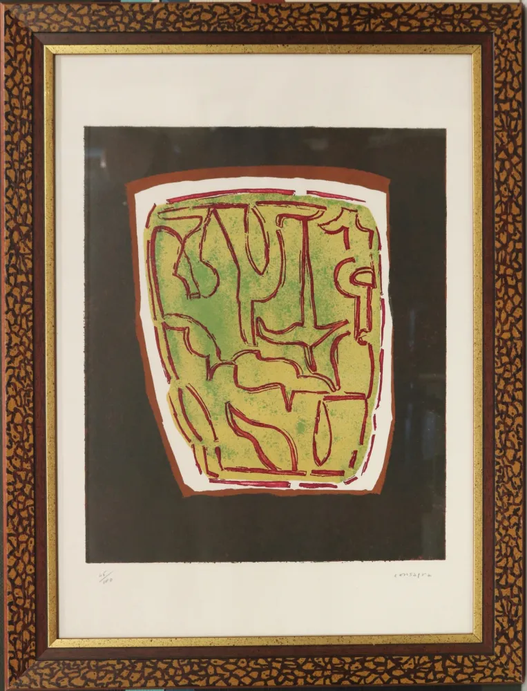 石版画 Consagra - Senza titolo