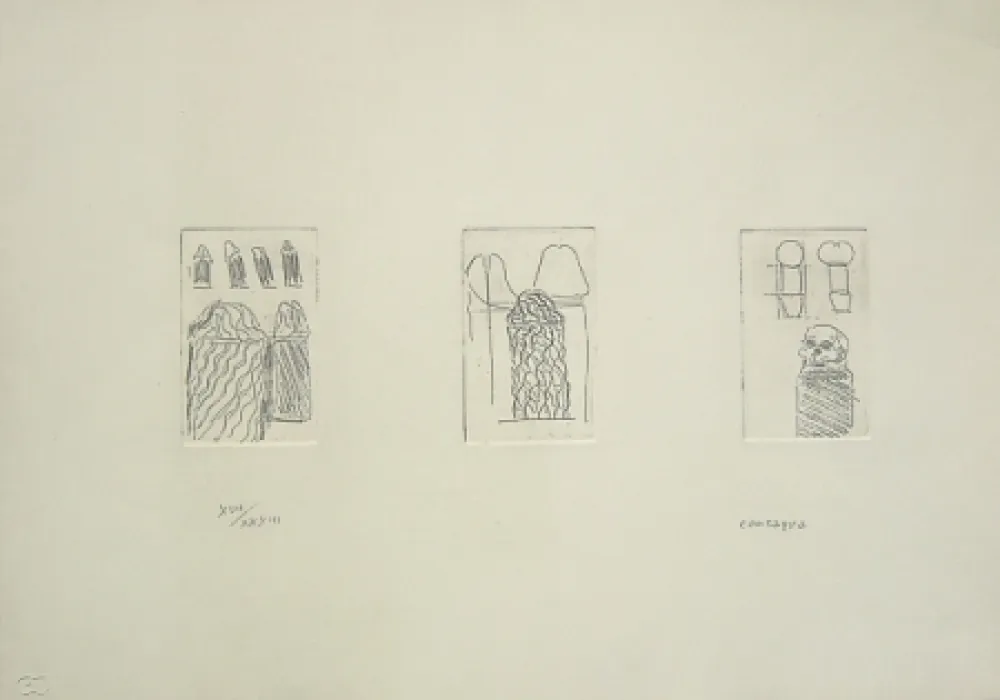 版画 Consagra - Senza titolo