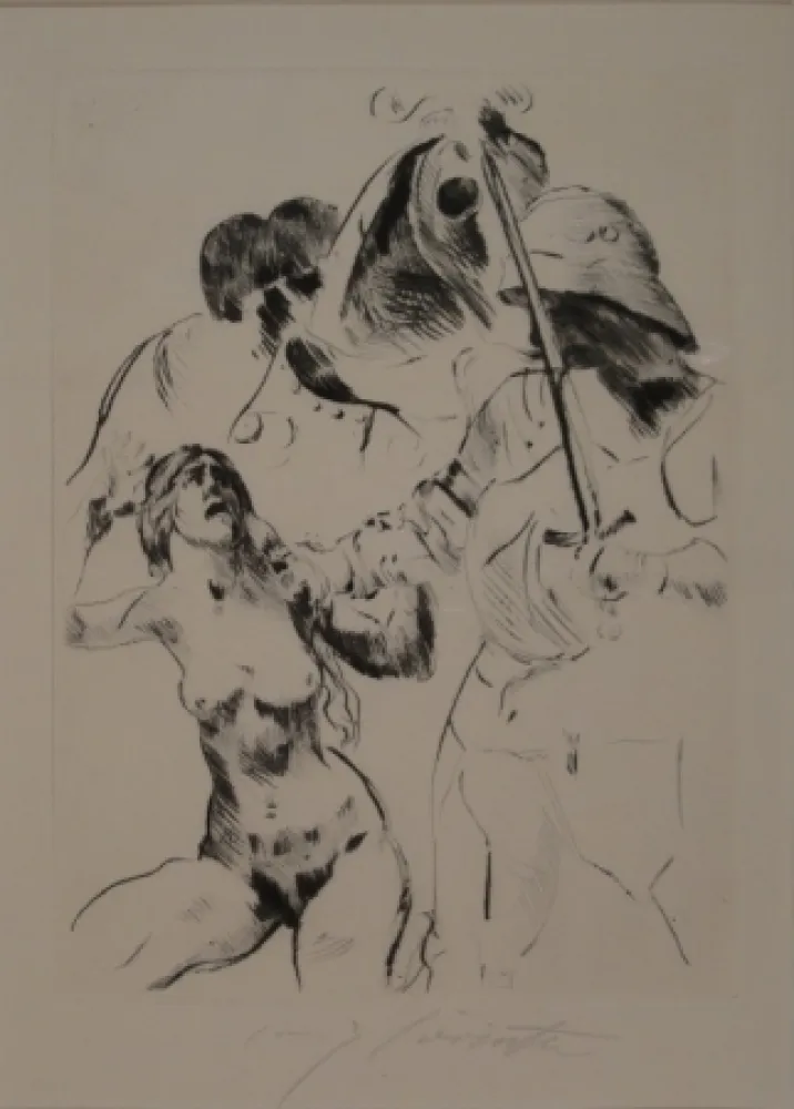 干刻版画 Corinth - Frauenraub III