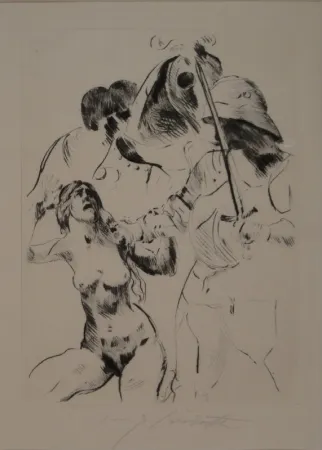 干刻版画 Corinth - Frauenraub III