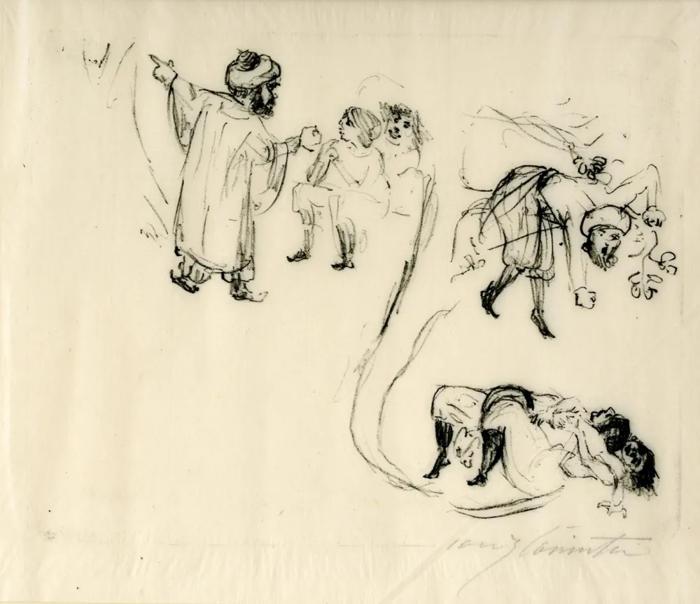 石版画 Corinth - Illustration zu 1001 Nacht