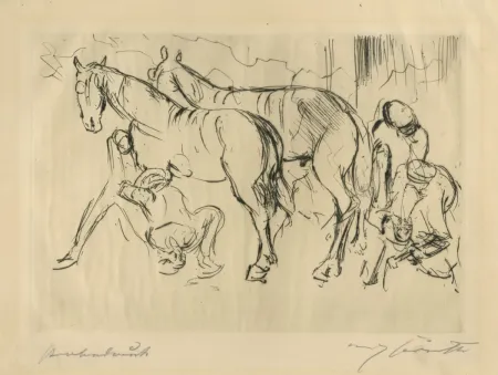 干刻版画 Corinth - In der Schmiede II