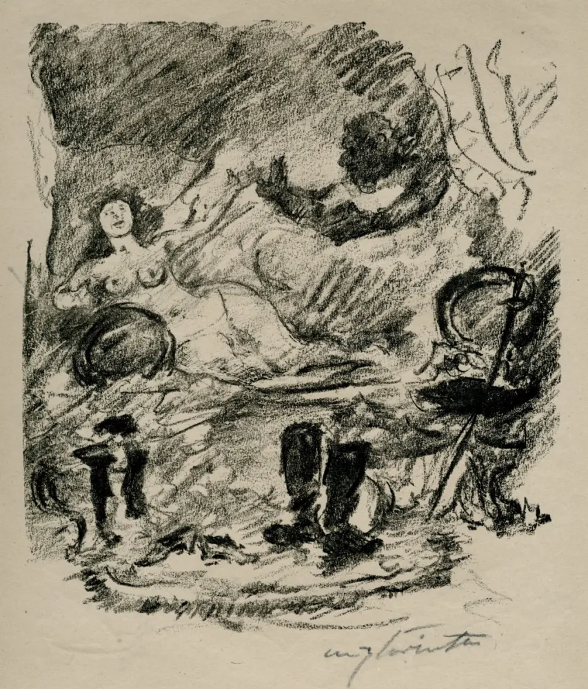 石版画 Corinth - Wiedervereinigung mit der zur Gräfin emporgestiegenen Aline