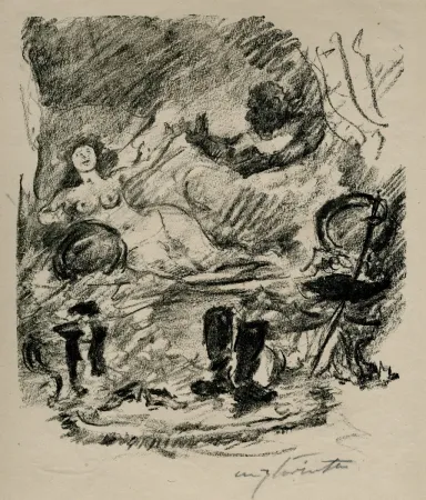 石版画 Corinth - Wiedervereinigung mit der zur Gräfin emporgestiegenen Aline