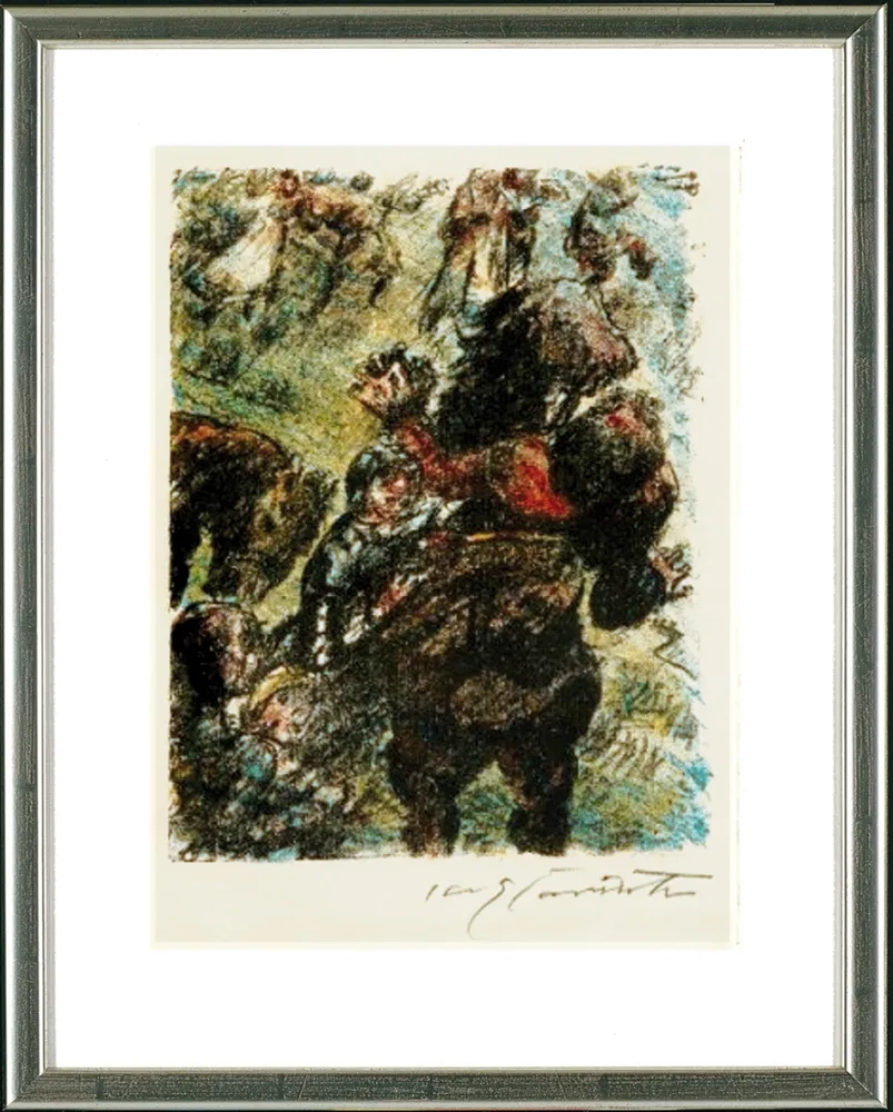 石版画 Corinth - Wilhelm Tell. Gesslers Tod