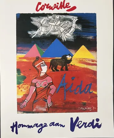 胶版印刷 Corneille - Affiche Aïda, Hommage à Verdi