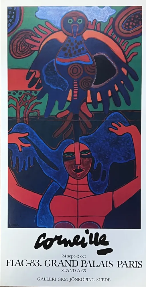 胶版印刷 Corneille - Affiche FIAC 1983