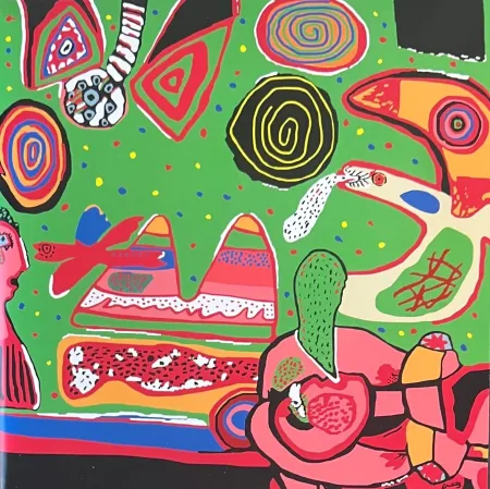 复数作品 Corneille - Bain de soleil - 140 x 140 cm - FOULARD Carré Brochier Soieries - LYON France